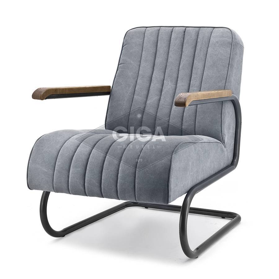 Industriele fauteuil grijs