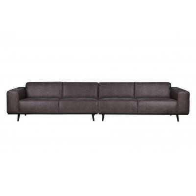 Statement xl 4-zits bank 360 cm eco leer grijs Statement xl 4-zits bank 360 cm eco leer grijs