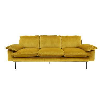 HKliving retro sofa 3-zits oker HKliving retro sofa 3-zits oker