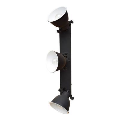 Stoere spot industrial 3-lichts vintage black Stoere spot industrial 3-lichts vintage black