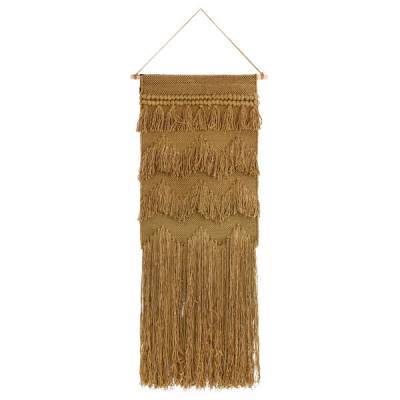 HK Living Wandkleed Macrame Goud Bruin HK Living Wandkleed Macrame Goud Bruin