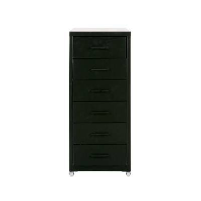 Soof metalen kast met 6 lades zwart Soof metalen kast met 6 lades zwart