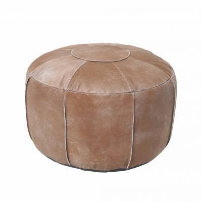 HK Living Poef Rustiek Leer Cognac HK Living Poef Rustiek Leer Cognac