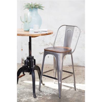Barkruk Tolix Met Hout Metal Barkruk Tolix Met Hout Metal