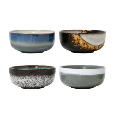 HK Living Keramieken 70's Schaaltjes Medium Set Van 4 HK Living Keramieken 70's Schaaltjes Medium Set Van 4