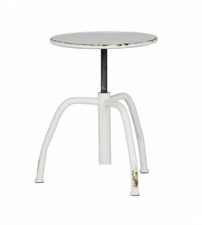Damage kruk metaal wit 41x42 cm Damage kruk metaal wit 41x42 cm