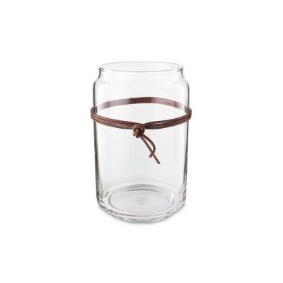 Vase Clear Class Leather Strap 14cm Vase Clear Class Leather Strap 14cm