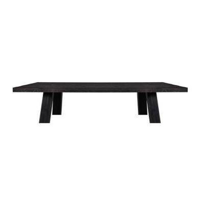 Salontafel Eiken Metalen Poot Zwart Salontafel Eiken Metalen Poot Zwart