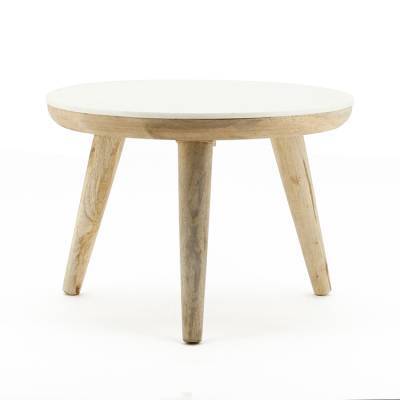 By-Boo Bijzettafel Trident Marble White Large By-Boo Bijzettafel Trident Marble White Large