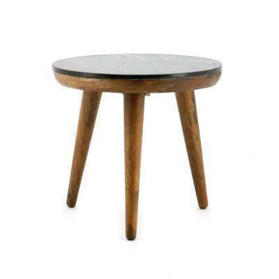 By-Boo Bijzettafel Trident Marble Black Medium By-Boo Bijzettafel Trident Marble Black Medium