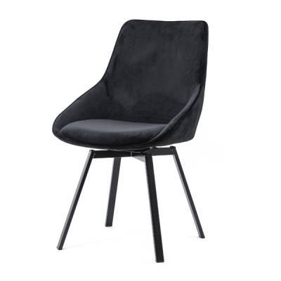 Stoel Beau - Velvet Zwart - By-Boo Stoel Beau - Velvet Zwart - By-Boo