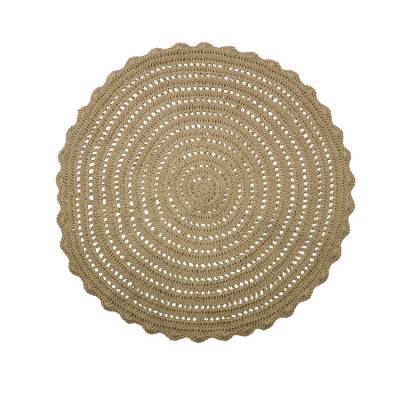 BePure Vloerkleed Corn Circle Crochet Naturel BePure Vloerkleed Corn Circle Crochet Naturel