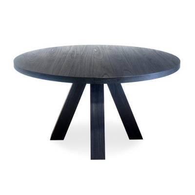 Eettafel Stockholm Zwart Rond 150cm Eettafel Stockholm Zwart Rond 150cm