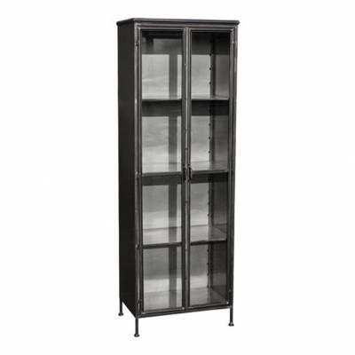PTMD Vitrinekast Simple Metal Glass Hoog PTMD Vitrinekast Simple Metal Glass Hoog
