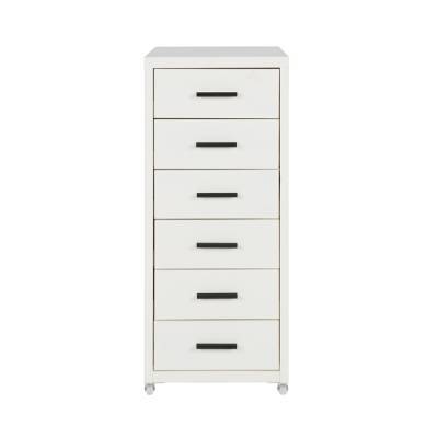 Soof metalen kast met 6 lades wit Soof metalen kast met 6 lades wit