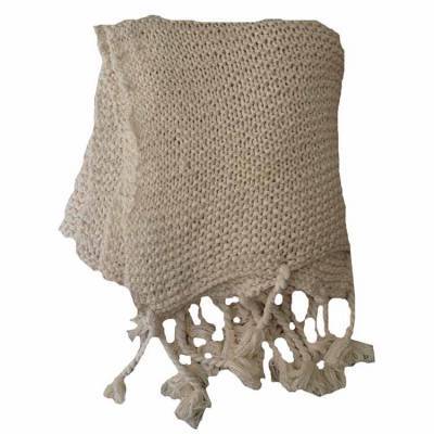 Woondeken Plaid Knitted Beige Woondeken Plaid Knitted Beige