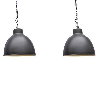 Hanglamp Rocky dia.40cm. double mat black Hanglamp Rocky dia.40cm. double mat black