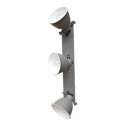 Stoere spot industrial 3-lichts vintage grey Stoere spot industrial 3-lichts vintage grey