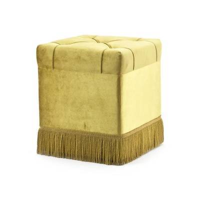 Hocker Daisy Vierkant Geel Hocker Daisy Vierkant Geel