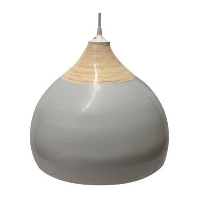 Leitmotiv Lamp Glazed Bamboo Mouse Grey Medium Leitmotiv Lamp Glazed Bamboo Mouse Grey Medium
