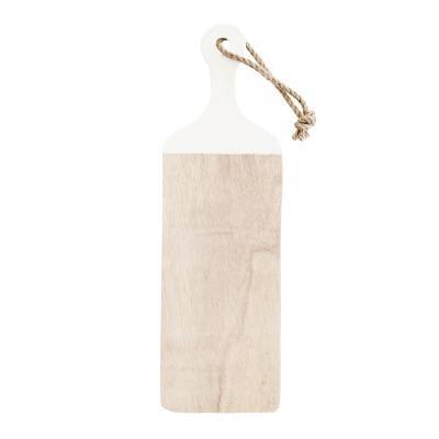Madam Stoltz Houten Bord Natural White Madam Stoltz Houten Bord Natural White