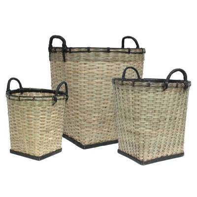 HK Living Manden Bamboe Set Van 3 HK Living Manden Bamboe Set Van 3