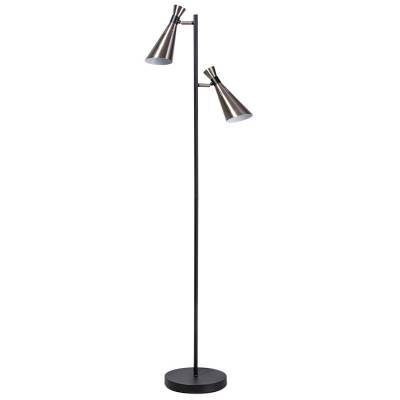 Vloerlamp York Zwart Staal Vloerlamp York Zwart Staal