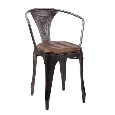 PTMD Stoel City Cognac Iron PTMD Stoel City Cognac Iron