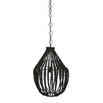 BePure Lamp Kroonluchter Funale Hout Zwart Groot BePure Lamp Kroonluchter Funale Hout Zwart Groot