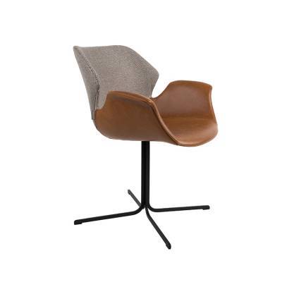 Zuiver Stoel Nikki Fab Brown Zuiver Stoel Nikki Fab Brown
