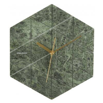 Karlsson Klok Marble Hexagon Green Karlsson Klok Marble Hexagon Green
