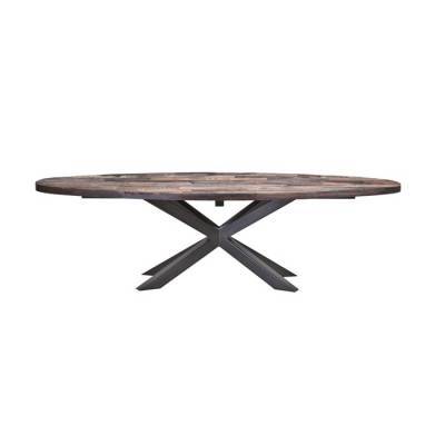 Salontafel ovaal met metalen poot Salontafel ovaal met metalen poot
