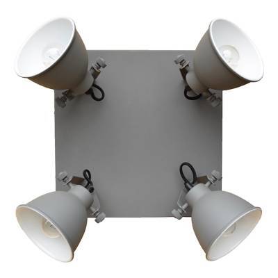 Stoere spot industrial 4-lichts vintage grey Stoere spot industrial 4-lichts vintage grey