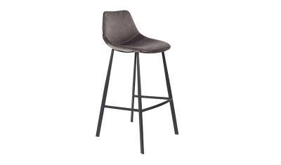 Barstoel Franky velvet Grey Barstoel Franky velvet Grey