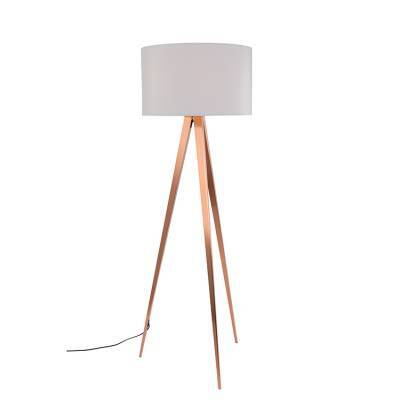 Zuiver Vloerlamp Tripod Copper Wit Zuiver Vloerlamp Tripod Copper Wit
