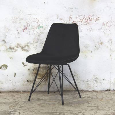 Stoel Ivy Velvet Black set van 2 Stoel Ivy Velvet Black set van 2