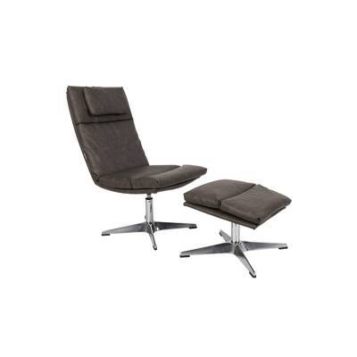 Zuiver Lounge Chair Chill Set Vintage Grey Zuiver Lounge Chair Chill Set Vintage Grey
