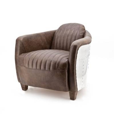 Fauteuil Yoriko - donkerbruin vintage leder Fauteuil Yoriko - donkerbruin vintage leder
