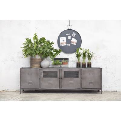 Tv-meubel Locker vintage glass metal Tv-meubel Locker vintage glass metal
