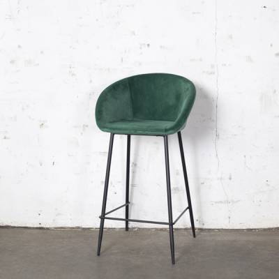 Barstoel Amira - Velvet Groen - Giga Meubel Barstoel Amira - Velvet Groen - Giga Meubel