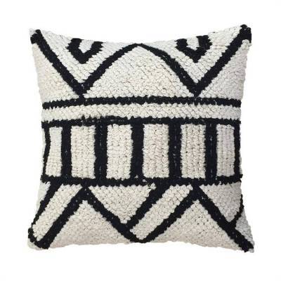 HK Living Kussen Handgeknoopt Zwart Wit HK Living Kussen Handgeknoopt Zwart Wit
