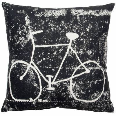 HK Living Kussen Fiets Zwart Wit HK Living Kussen Fiets Zwart Wit