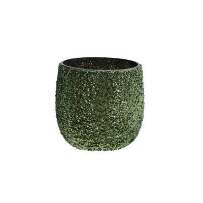 Madam Stoltz Waxinelicht Green Glass Beads Madam Stoltz Waxinelicht Green Glass Beads