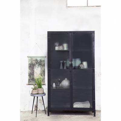Vitrinekast Big Rosa Glass Zwart Vitrinekast Big Rosa Glass Zwart
