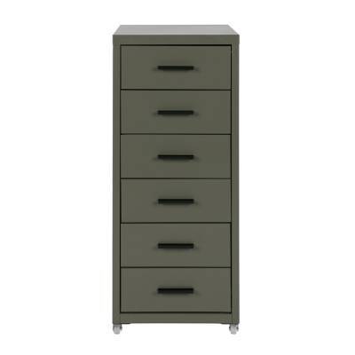 Soof metalen kast met 6 lades forest groen Soof metalen kast met 6 lades forest groen