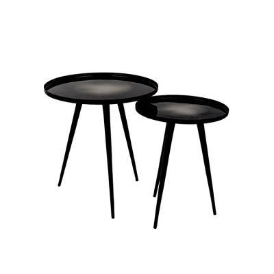 Zuiver Bijzettafel Flow Zwart Set Van 2 Zuiver Bijzettafel Flow Zwart Set Van 2