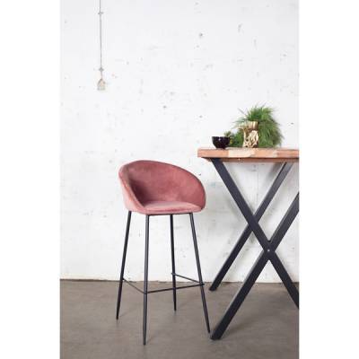 Barkruk Amira - Velvet Roze - Giga Meubel Barkruk Amira - Velvet Roze - Giga Meubel