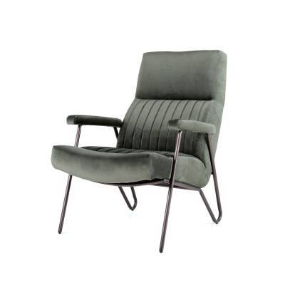 Fauteuil William - groen velvet Fauteuil William - groen velvet