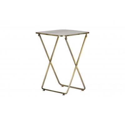 Foldaway bijzettafel metaal antique brass Foldaway bijzettafel metaal antique brass