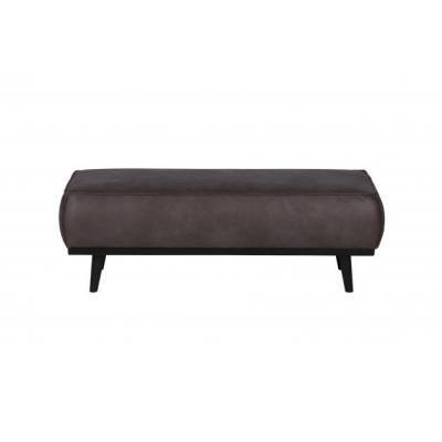 Statement hocker eco leer grijs Statement hocker eco leer grijs